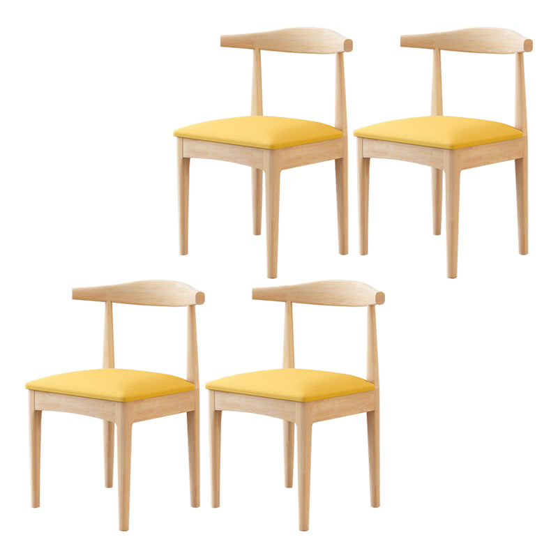 Chaise de salle de maison scandinave ouverte en bois ouvert chaise de salle à manger rembourrée