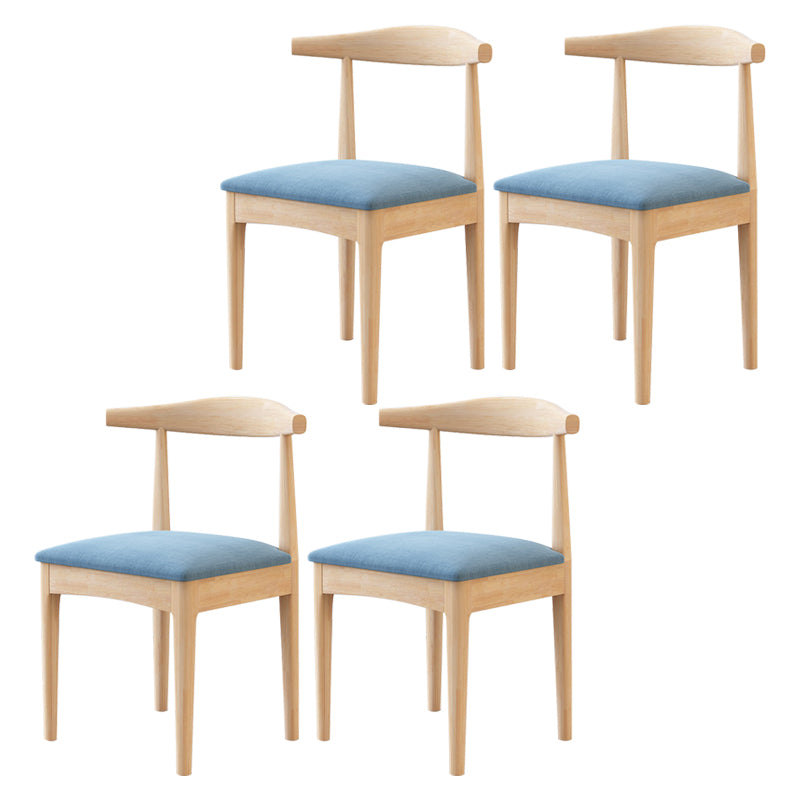 Chaise de salle de maison scandinave ouverte en bois ouvert chaise de salle à manger rembourrée
