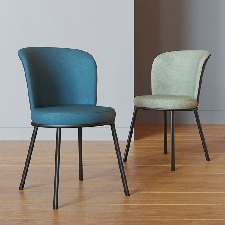 Contemporary Leathaire Restaurant Arm Chair Matte Finish Open Dining Chair