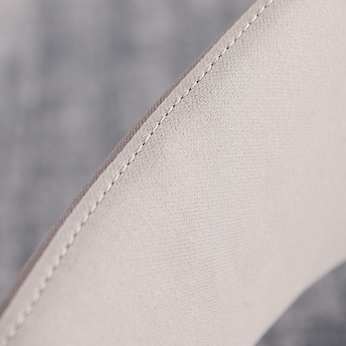 Fauteuil contemporain en simili cuir, finition mate, chaise de salle à manger à dossier ouvert