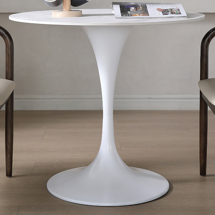 Mesa de comedor blanca de piedra sinterizada Simplicidad de tulipán Mesa base para el comedor para el comedor