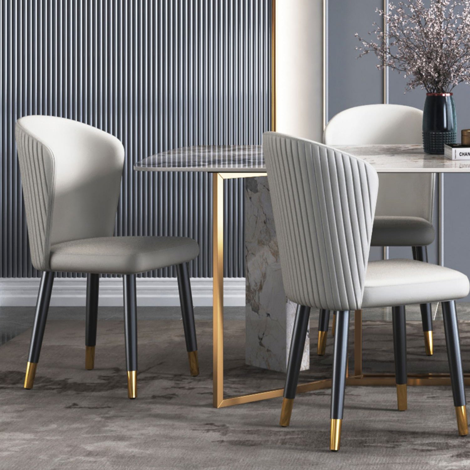Metal Traditional Luxury Rectangle Indoor Table Sintered Stone Table for Dining Room