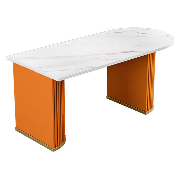 Metal Traditional Luxury Free Form Indoor Table Sintered Stone Table for Kitchen and Dining Room