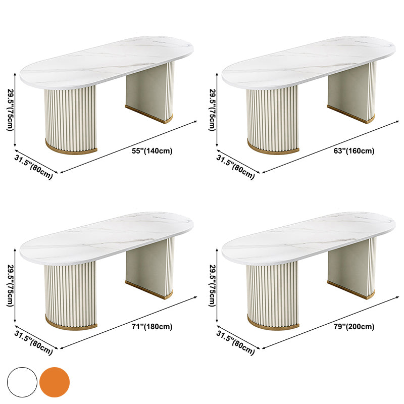 Metal Traditional Luxury Free Form Indoor Table Sintered Stone Table for Kitchen and Dining Room