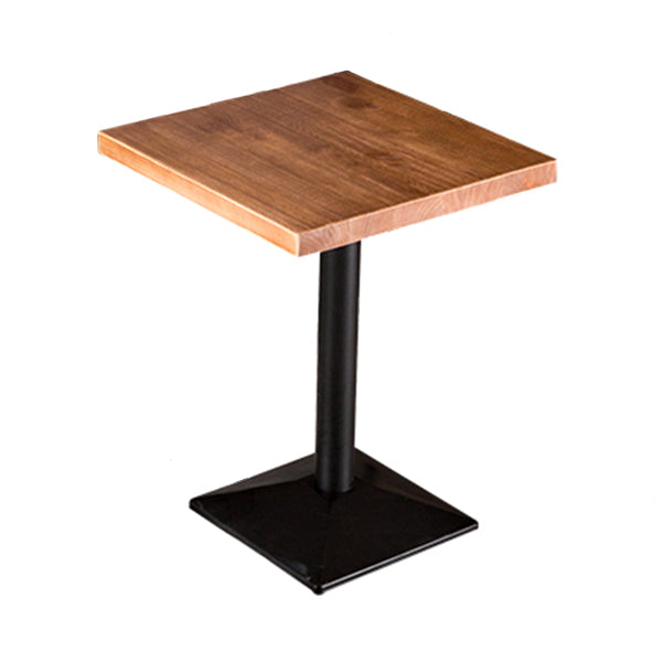 Solid Wood Industrial Style Dining Table Brown Table with Black Frame for Dinning Room