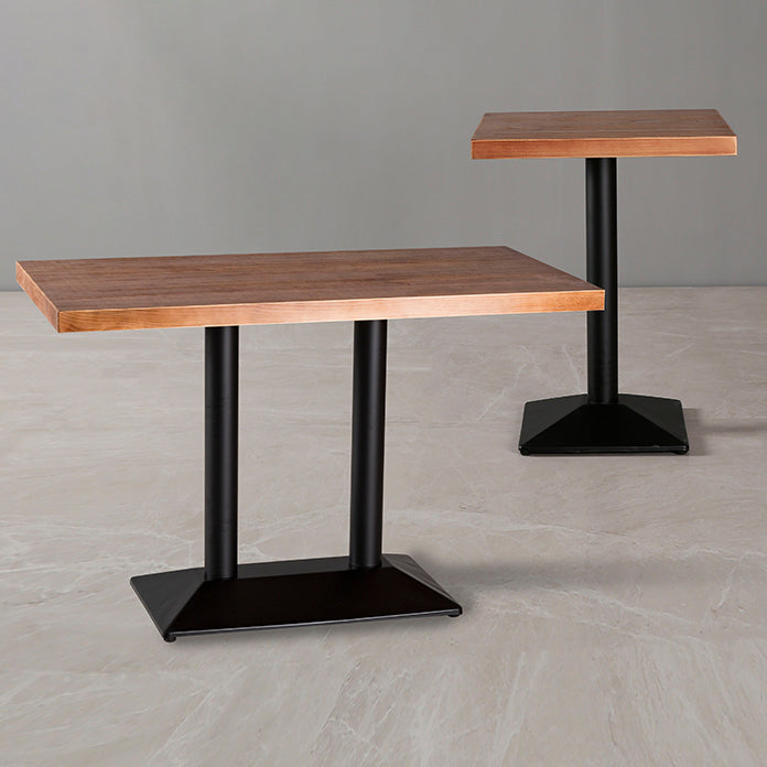 Solid Wood Industrial Style Dining Table Brown Table with Black Frame for Dinning Room