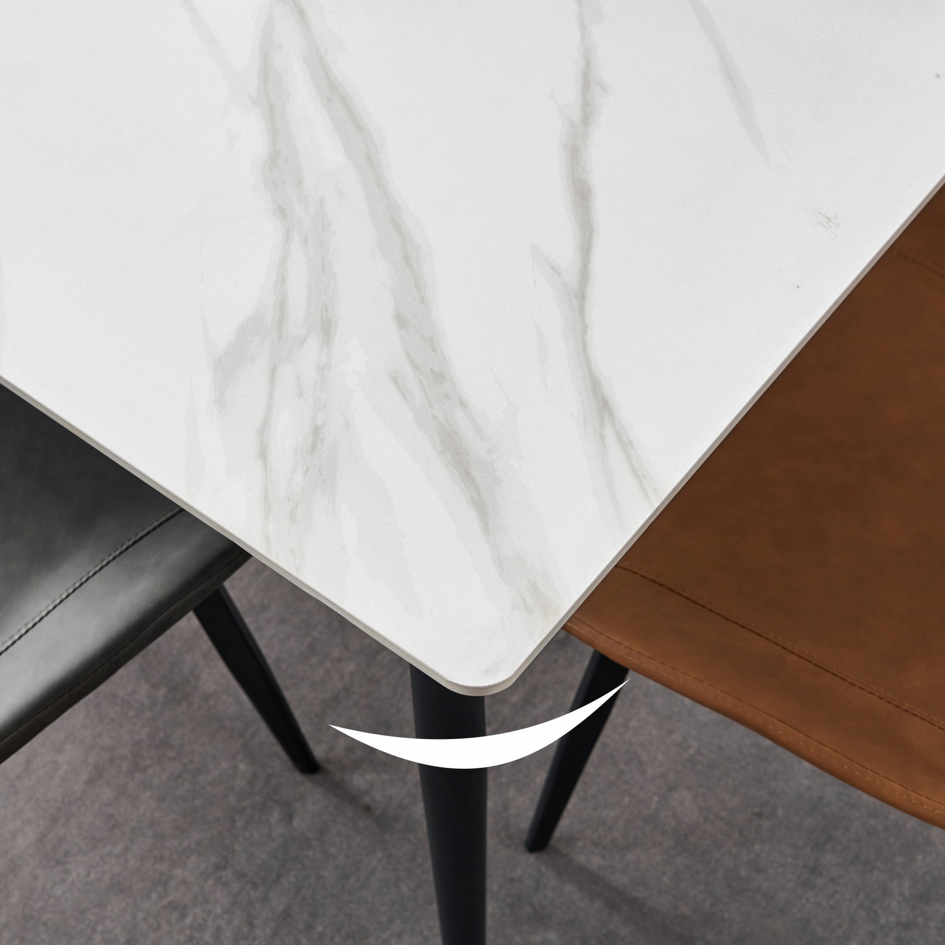 Contemporary Rectangle 4-foot Home Furniture Stone Dining Room Collection