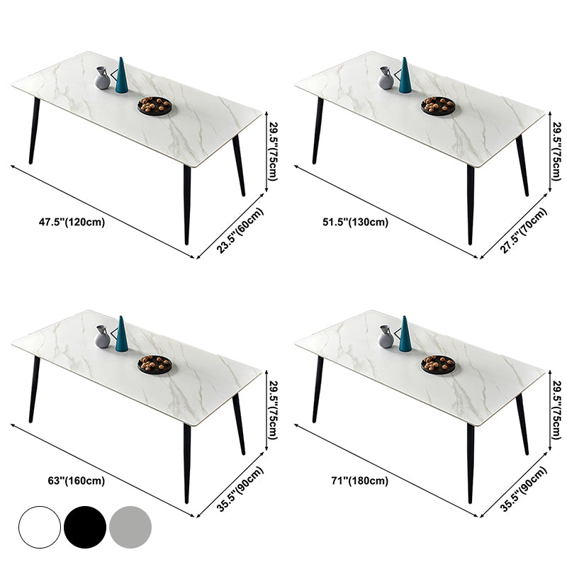Contemporary Rectangle 4-foot Home Furniture Stone Dining Room Collection
