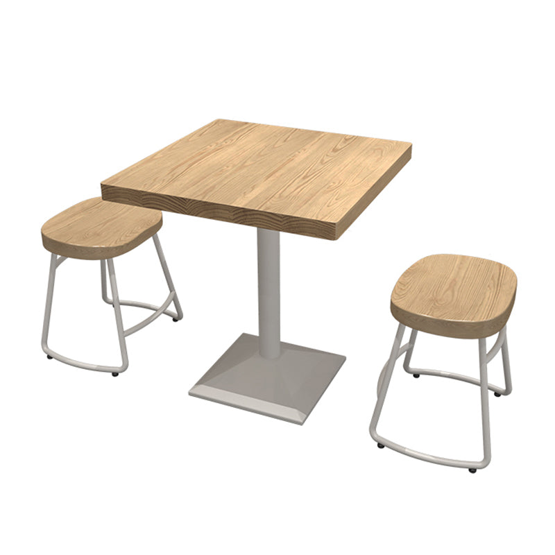 Industrieller Esstisch Kiefer Massivholz Tisch mit Metallbasis für das Abendessen in der Küche zu Hause