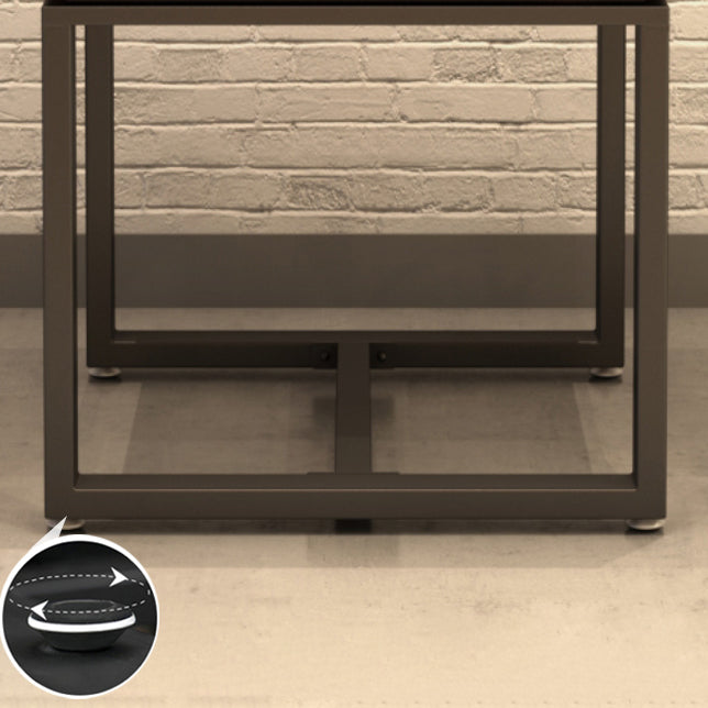 Mesa de comedor de madera maciza de estilo industrial, mesa de comedor con base de caballete para comedor