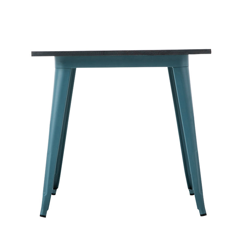 Mesa de comedor industrial de madera maciza Mesa marrón de 4 patas para comedor