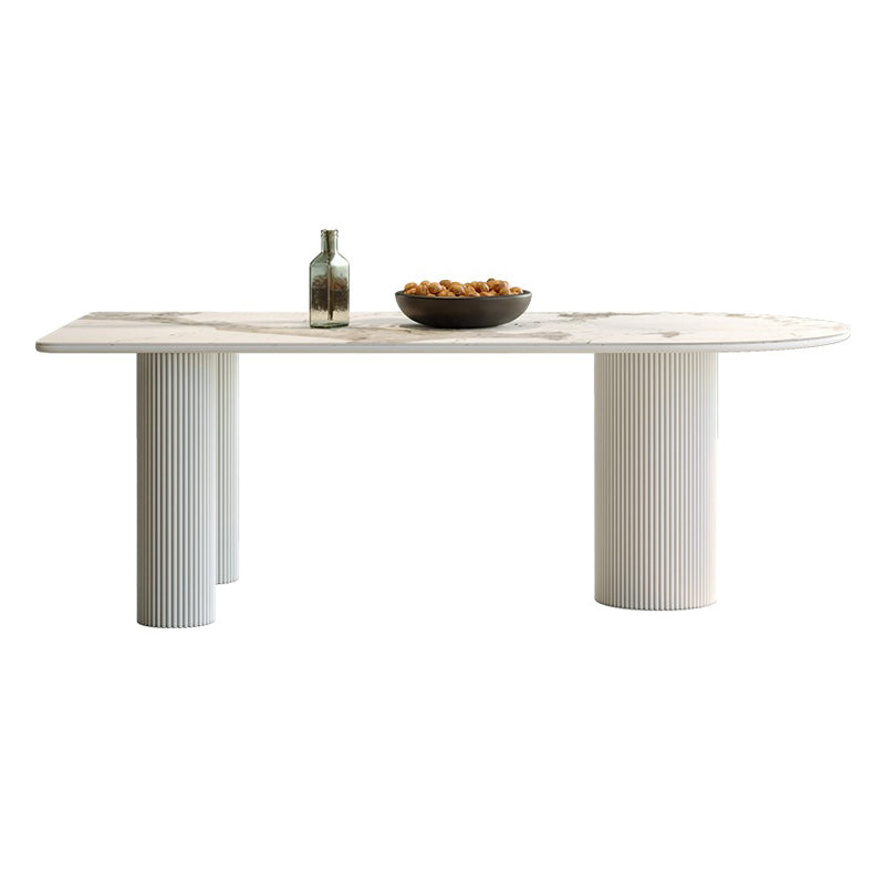 Metal Modern Forma libre Mesa de piedra sinterizada para comedor para comedor