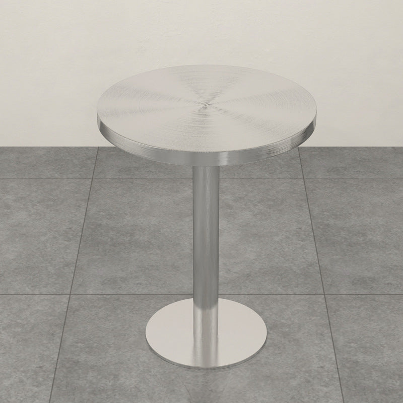 Industrial Stainless Steel Dining Table Metal Base Table for Dinning Room