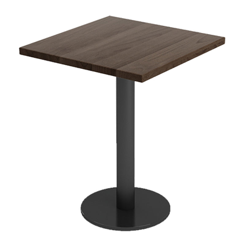 Industrial Dining Table Solid Wood Table with Black Metal Base for Home Kitchen Dinner