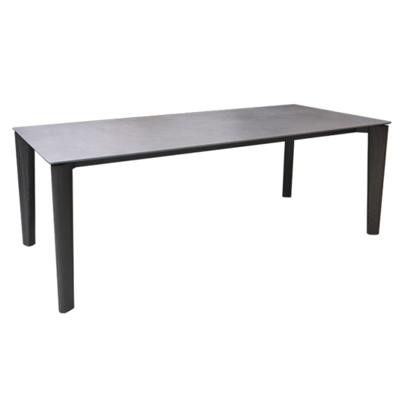 Modern Style Home Sintered Stone Dining Table Rectangular Shape Table with Ash Wood 4 Legs Base
