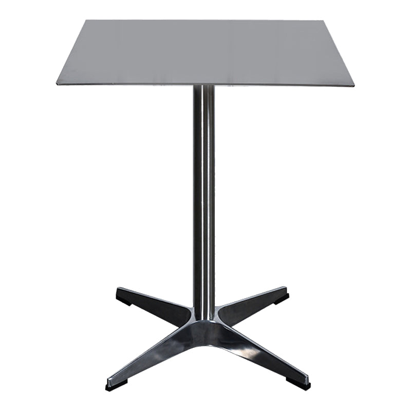 Mesa de comedor industrial de acero inoxidable mesa de pedestal para comedor