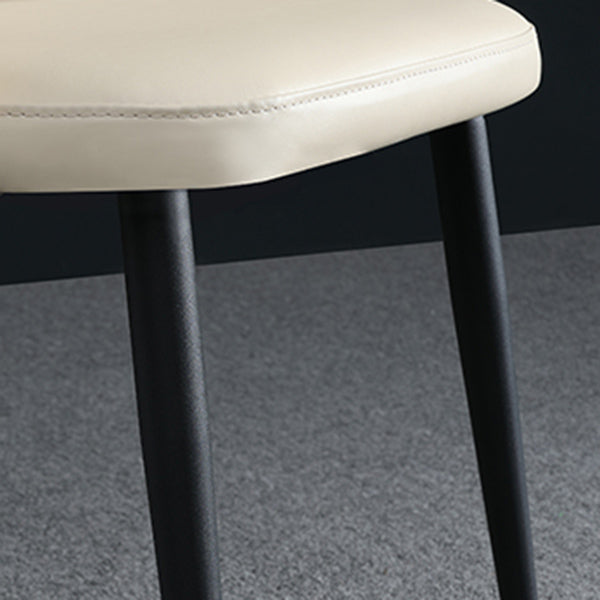 Home Scandinavian Side Chair Parsons Back Metal Upholstered Dining Room Chair