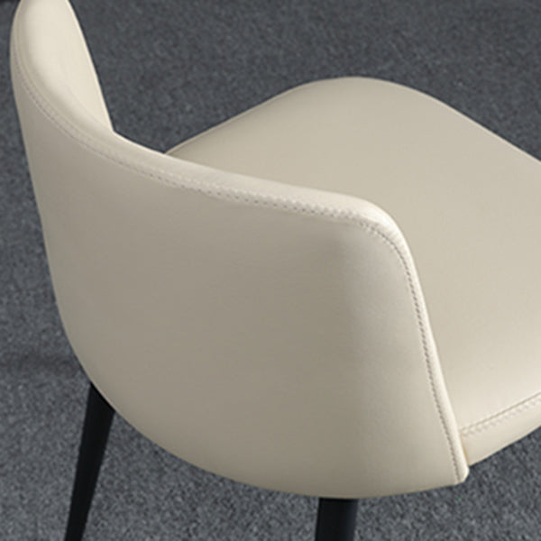 Home Scandinavian Side Chair Parsons Back Metal Upholstered Dining Room Chair