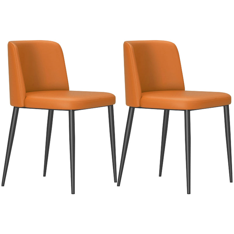 Accueil Chaise d'appoint scandinave Chaise de salle à manger rembourrée en métal à dossier Parsons