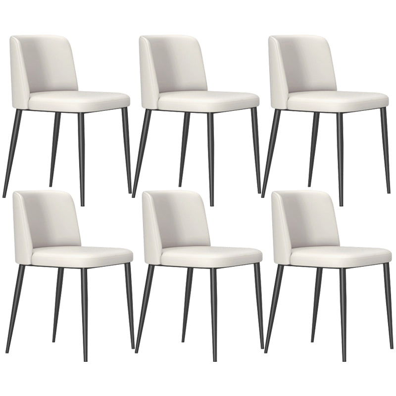Home Scandinavian Side Chair Parsons Back Metal Upholstered Dining Room Chair
