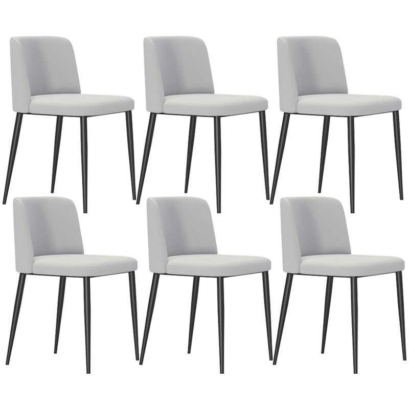 Home Scandinavian Side Chair Parsons Back Metal Upholstered Dining Room Chair