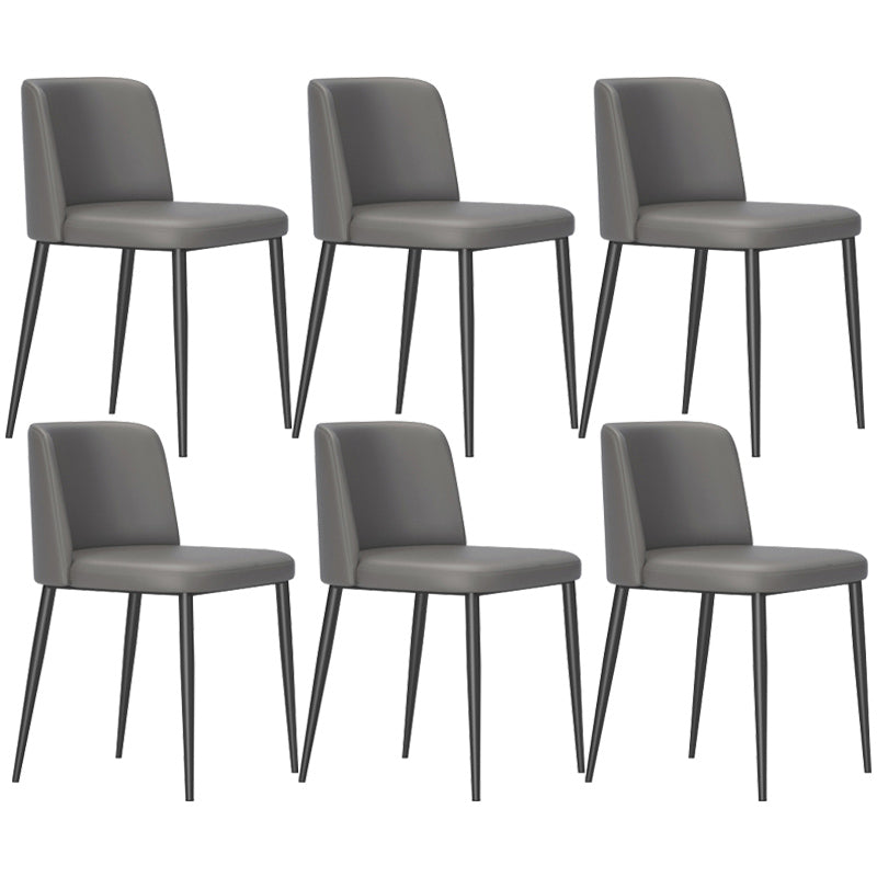 Home Scandinavian Side Chair Parsons Back Metal Upholstered Dining Room Chair