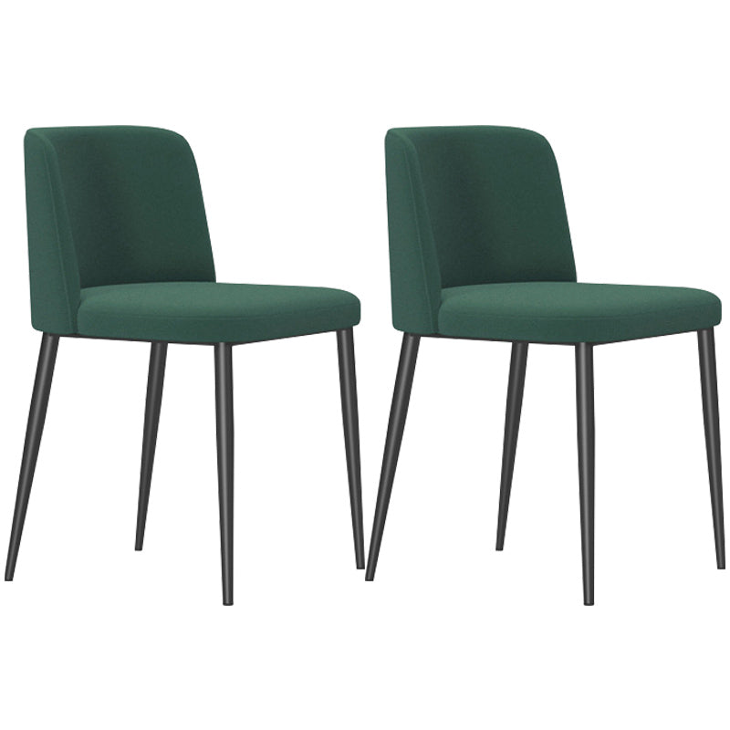 Accueil Chaise d'appoint scandinave Chaise de salle à manger rembourrée en métal à dossier Parsons