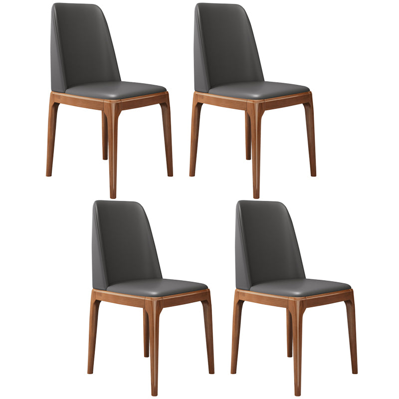 Leather Scandinavian Restaurant Side Chair Colorful Parsons Dining Chair