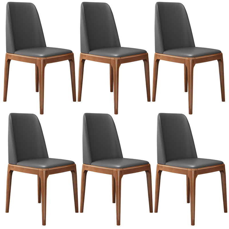 Leather Scandinavian Restaurant Side Chair Colorful Parsons Dining Chair