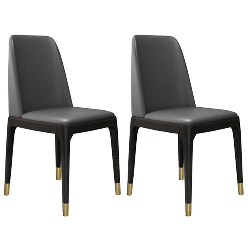 Leather Scandinavian Restaurant Side Chair Colorful Parsons Dining Chair