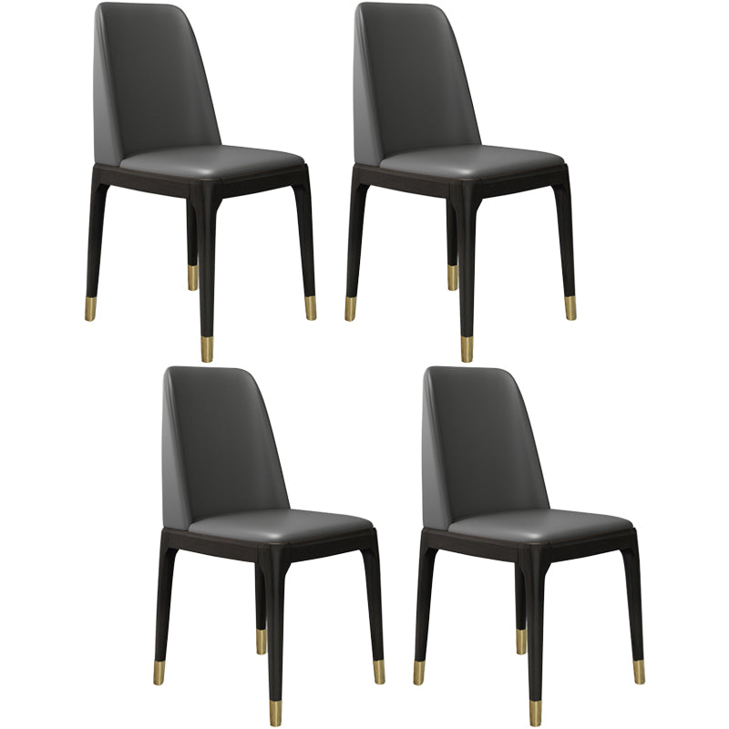 Leather Scandinavian Restaurant Side Chair Colorful Parsons Dining Chair