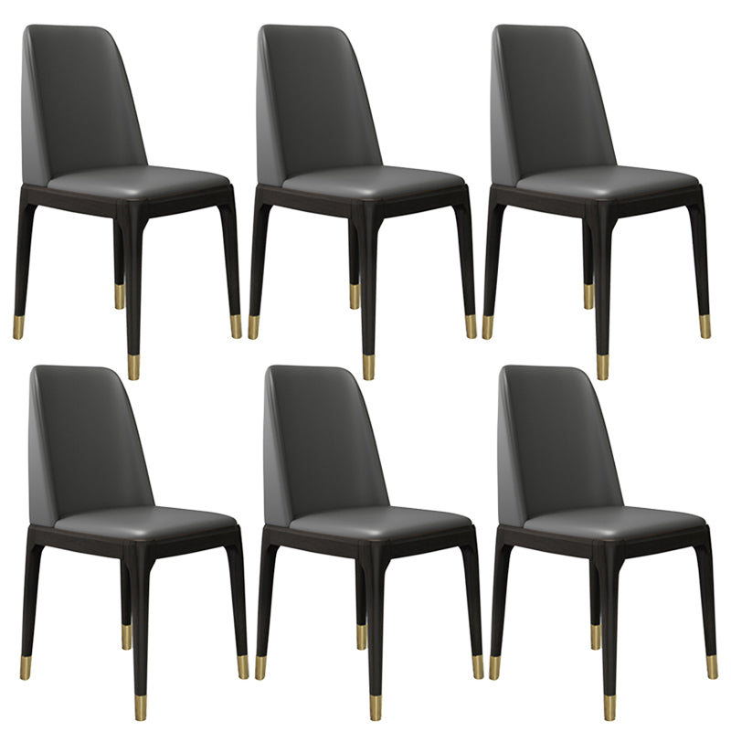 Leather Scandinavian Restaurant Side Chair Colorful Parsons Dining Chair