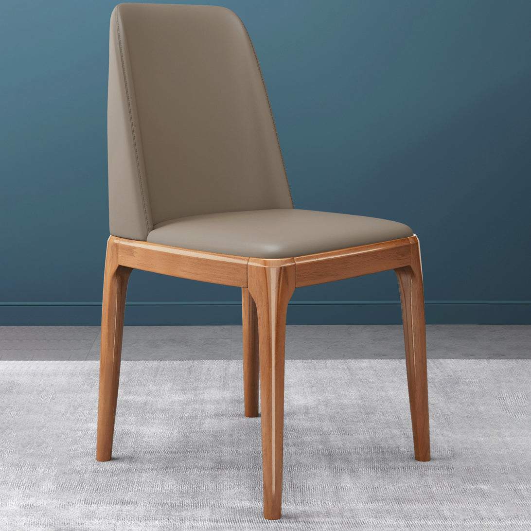 Leather Scandinavian Restaurant Side Chair Colorful Parsons Dining Chair