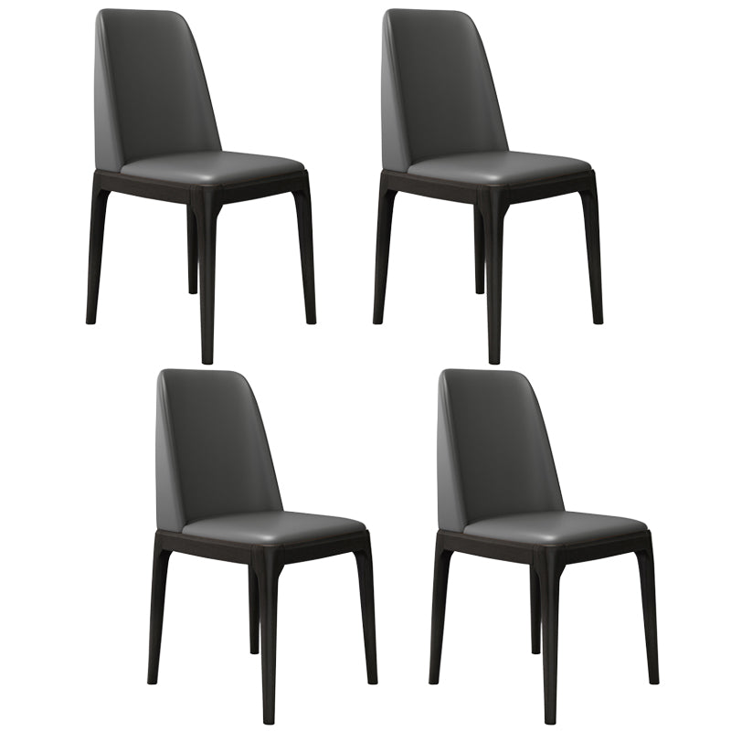 Leather Scandinavian Restaurant Side Chair Colorful Parsons Dining Chair