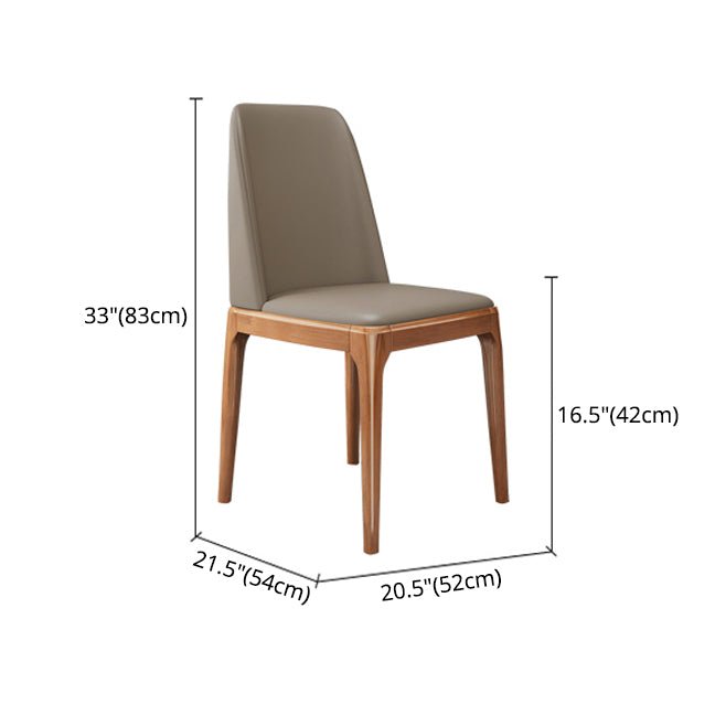Leather Scandinavian Restaurant Side Chair Colorful Parsons Dining Chair