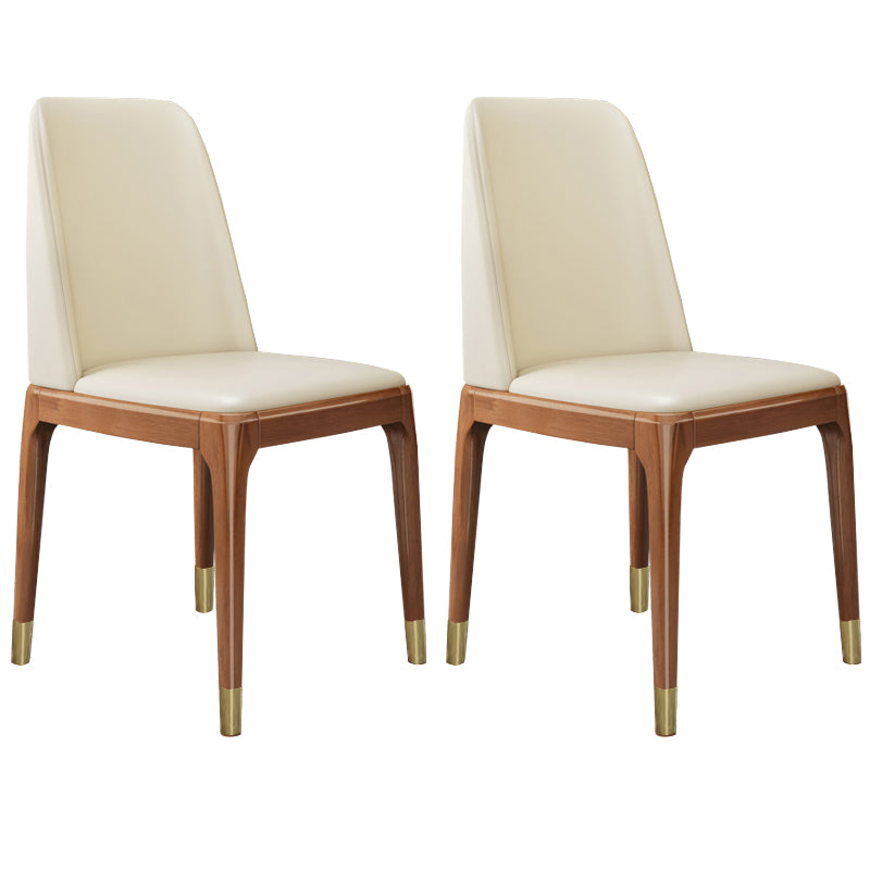 Leather Scandinavian Restaurant Side Chair Colorful Parsons Dining Chair
