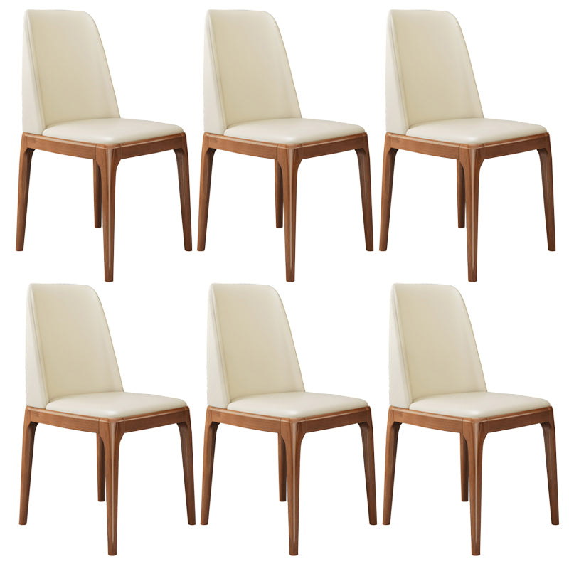 Leather Scandinavian Restaurant Side Chair Colorful Parsons Dining Chair