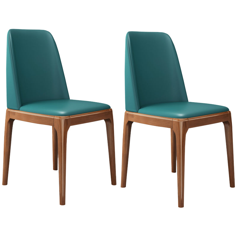 Leather Scandinavian Restaurant Side Chair Colorful Parsons Dining Chair