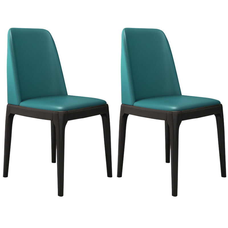 Leather Scandinavian Restaurant Side Chair Colorful Parsons Dining Chair
