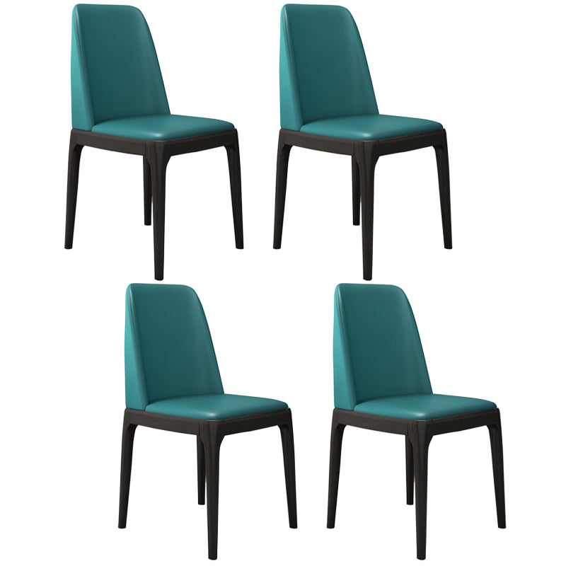 Leather Scandinavian Restaurant Side Chair Colorful Parsons Dining Chair