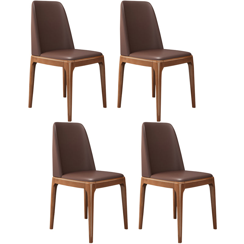 Leather Scandinavian Restaurant Side Chair Colorful Parsons Dining Chair