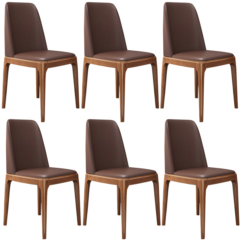 Leather Scandinavian Restaurant Side Chair Colorful Parsons Dining Chair