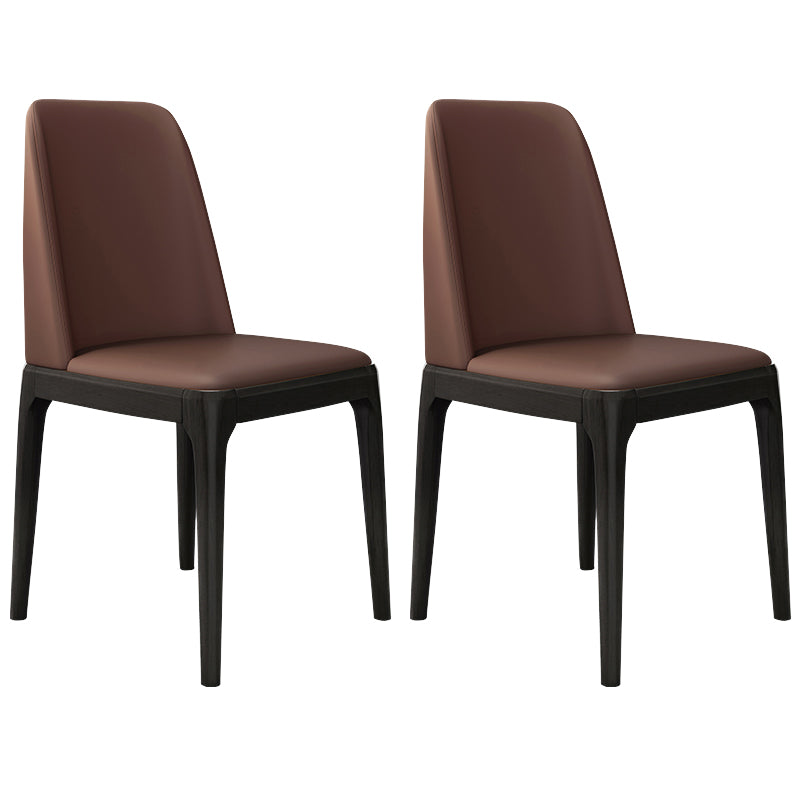 Leather Scandinavian Restaurant Side Chair Colorful Parsons Dining Chair