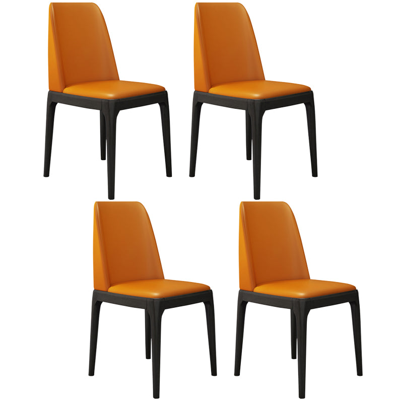 Leather Scandinavian Restaurant Side Chair Colorful Parsons Dining Chair