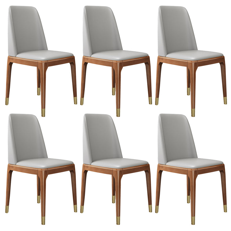 Leather Scandinavian Restaurant Side Chair Colorful Parsons Dining Chair