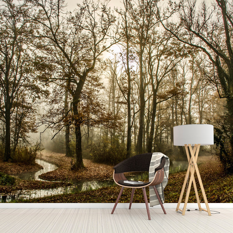 Huge Forest Landscapes Mural Horizontal Photography Wall Covering for Bedroom