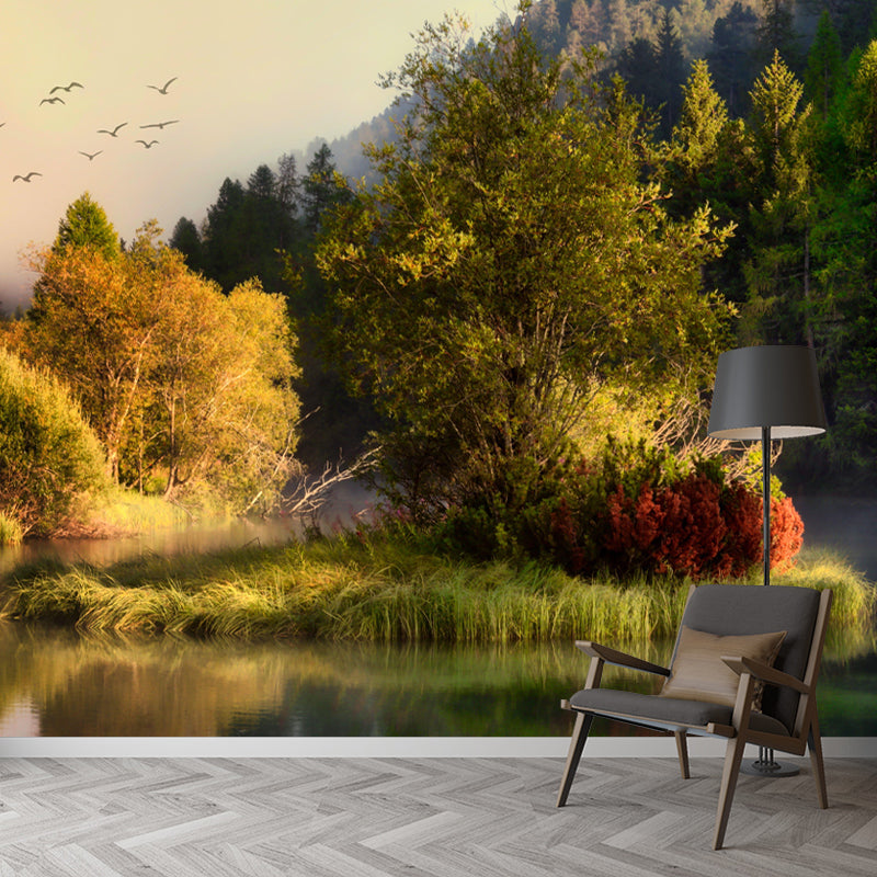 Huge Forest Landscapes Mural Photography Wall Covering for Dining Room