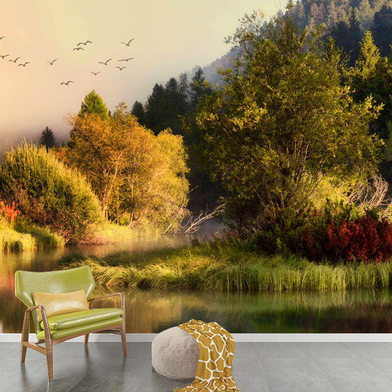 Huge Forest Landscapes Mural Photography Wall Covering for Dining Room