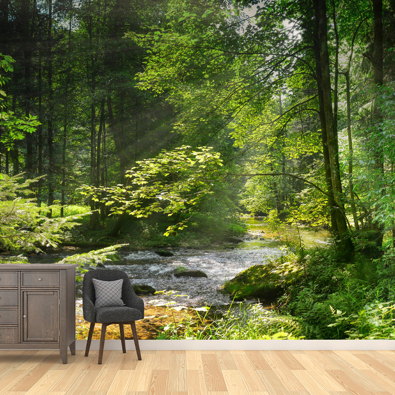 Huge Forest Mural Horizontal Photography Wall Covering for Living Room