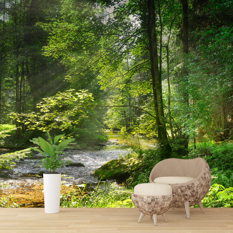 Huge Forest Mural Horizontal Photography Wall Covering for Living Room